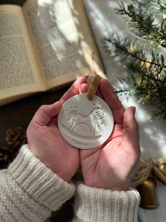 Personalized Baby Rocking Horse Ornament