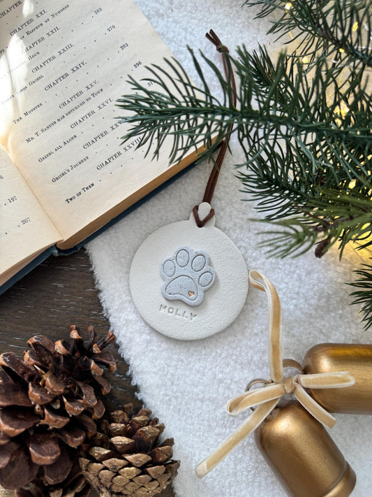 Custom Dog Paw Ornament