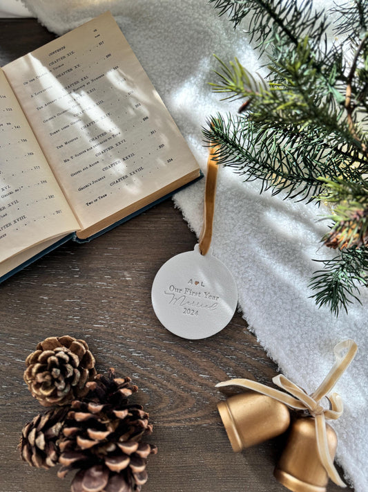 First Year Married Personalized Ornament