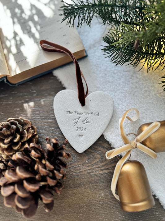 "The Year We Said I Do" Personalized Couple Ornament