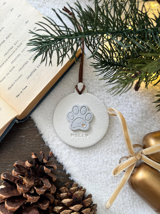 Custom Dog Paw Ornament