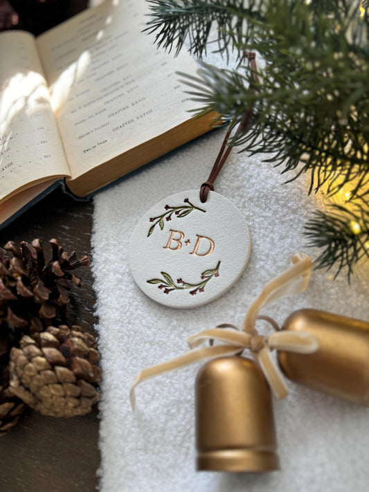 Handpainted Personalized Couple Ornament