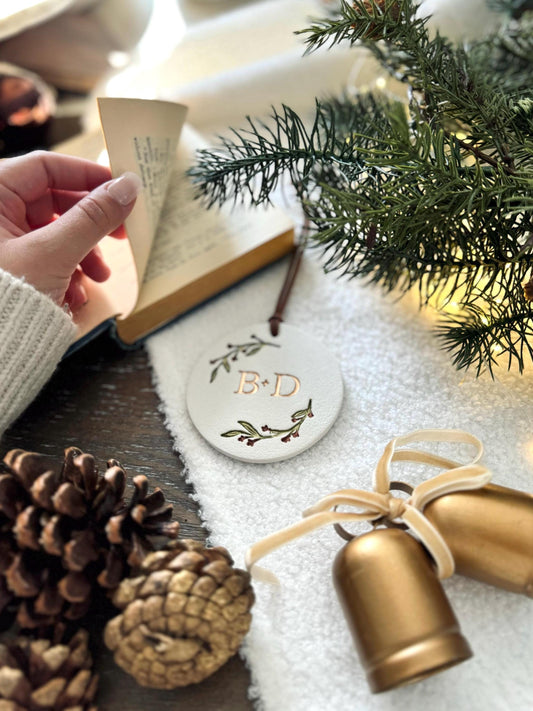 Handpainted Personalized Couple Ornament