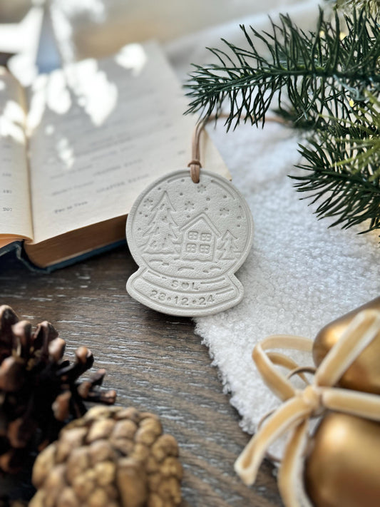 Personalized Couple Snow Globe Ornament