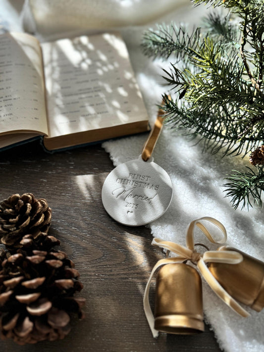 First Christmas Married Personalized Ornament