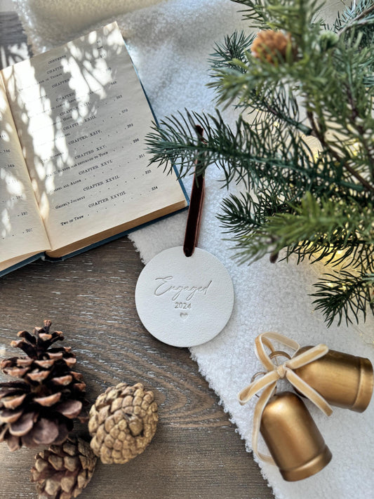 Engaged Couple Personalized Ornament