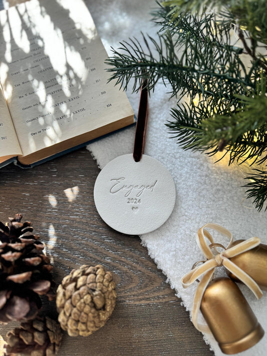 Engaged Couple Personalized Ornament