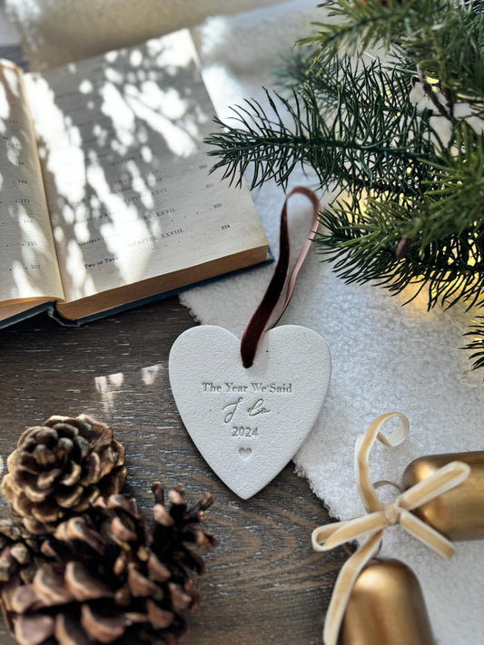 "The Year We Said I Do" Personalized Couple Ornament
