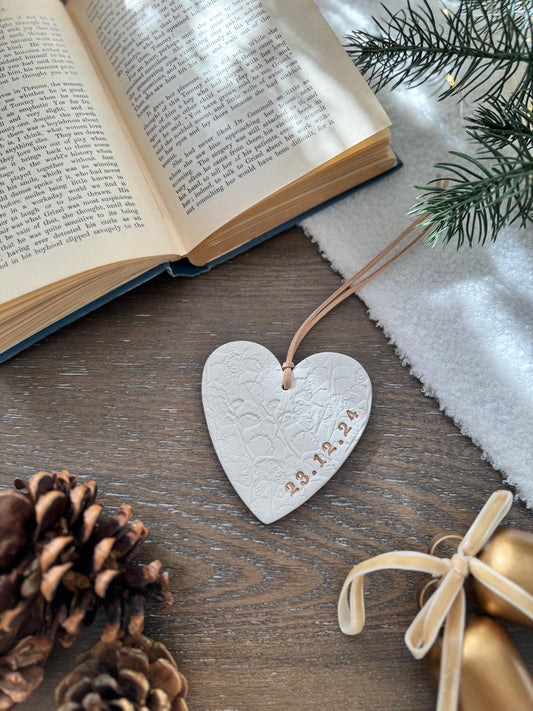 Personalized Couple Lace Date Ornament