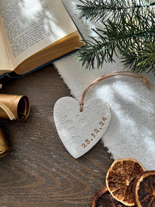 Personalized Couple Lace Date Ornament