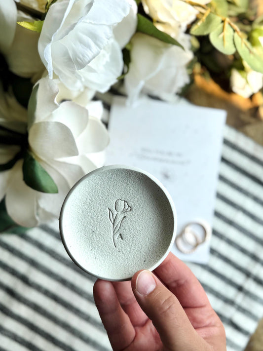 Personalized Botanical Jewelry Dish | Bridesmaid Gifts | Gift for the bride