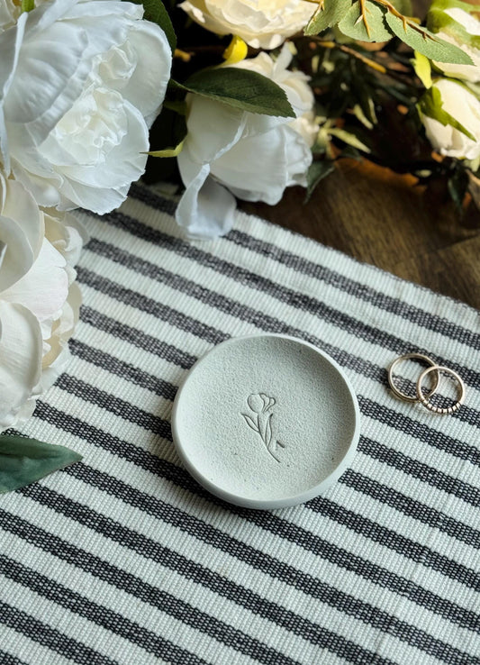 Personalized Botanical Jewelry Dish | Bridesmaid Gifts | Gift for the bride