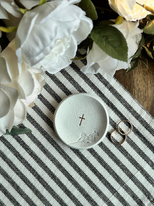 Cross Jewelry Dish | Baptism Gift | First Communion Gift |