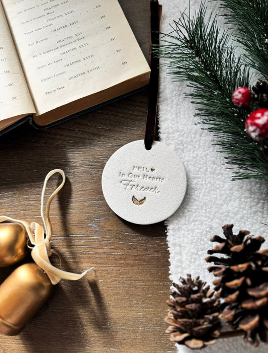 Personalized Memorial Ornament: Memorial Keepsake, In Memory Ornament, Tribute Gift, In Our Hearts Forever, Gift for Loss of Loved One