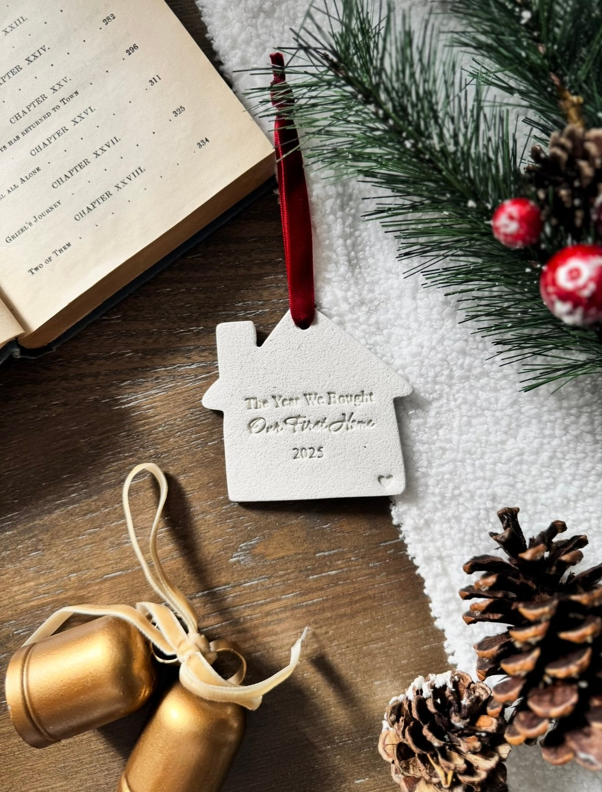 "First Christmas in Our New Home" Ornament: New Home Gift, First Time Homeowner Gift, Housewarming Gift, Realtor Gift, New Home Keepsake