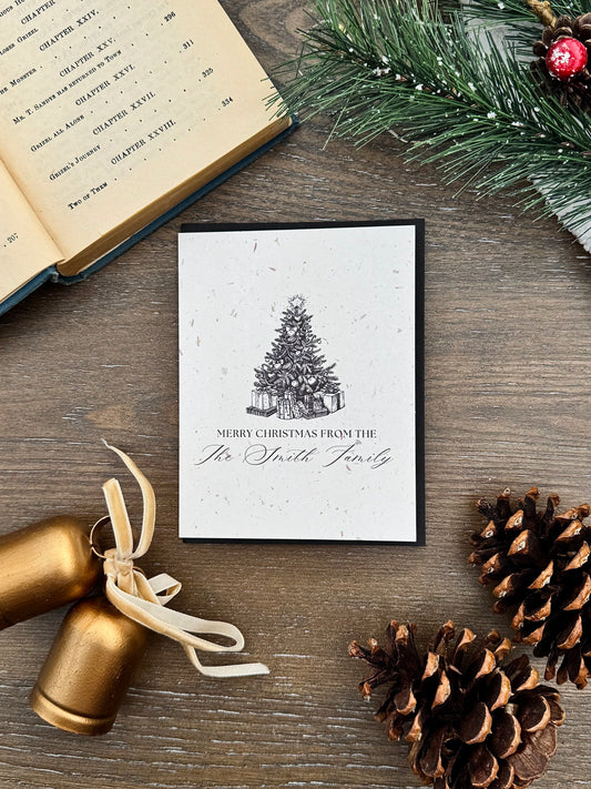 Personalized Christmas Family Greeting Card: Family Christmas Wishes