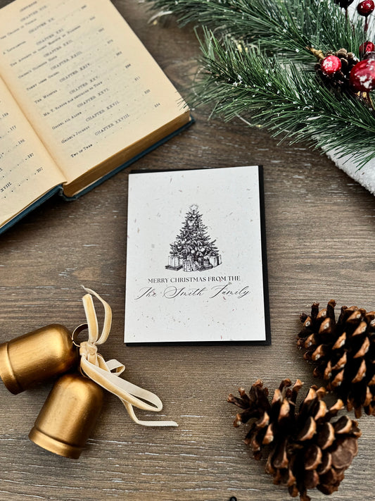 Personalized Christmas Family Greeting Card: Family Christmas Wishes