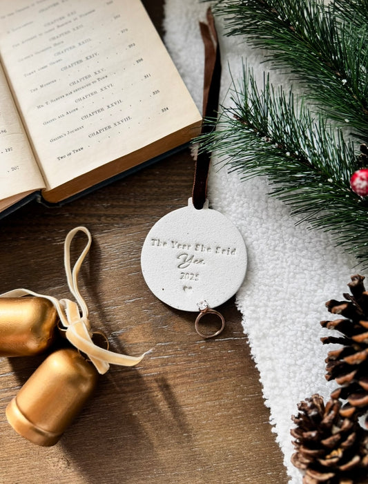 Personalized "The Year She Said Yes" Ornament