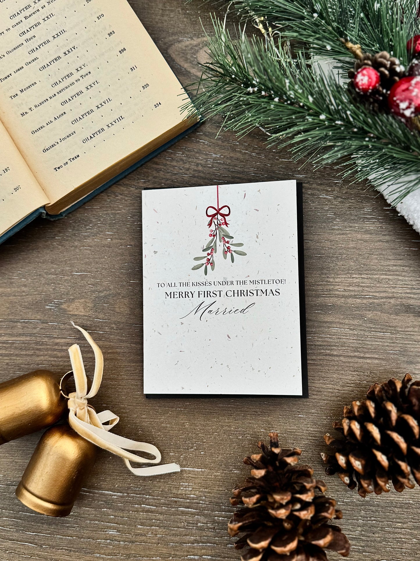 First Christmas Married Card | Wedding Card | Bridal Shower Card | Christmas Wedding Card | First Christmas as Mr & Mrs