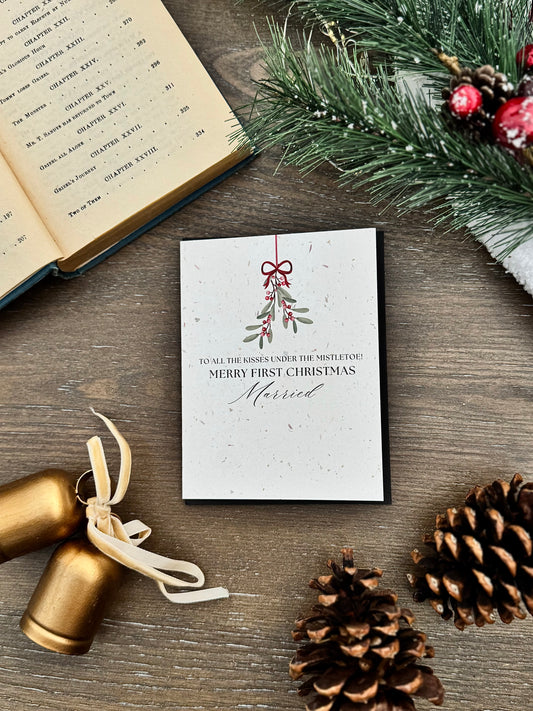 First Christmas Married Card | Wedding Card | Bridal Shower Card | Christmas Wedding Card | First Christmas as Mr & Mrs