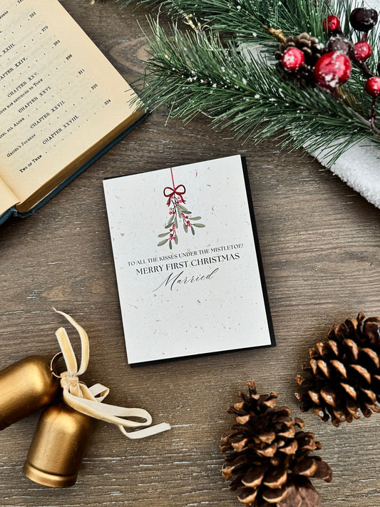 First Christmas Married Card | Wedding Card | Bridal Shower Card | Christmas Wedding Card | First Christmas as Mr & Mrs
