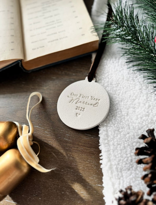 "Our First Year Married" Personalized Couple Ornament