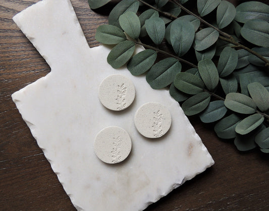 ivory magnets with embossed botanical design, cute house warming gift