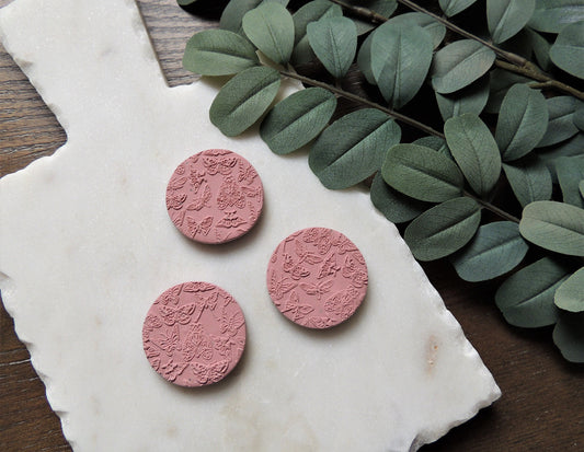 pink clay butterfly and moth magnets with 3D design, gift for her