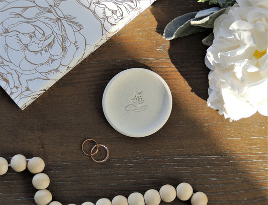 moon ring dish with lotus, gifts for her