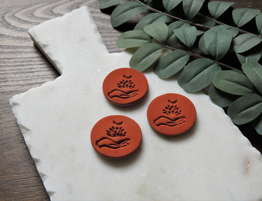 moon magnet with lotus flower, perfect boho magnet, whimsical